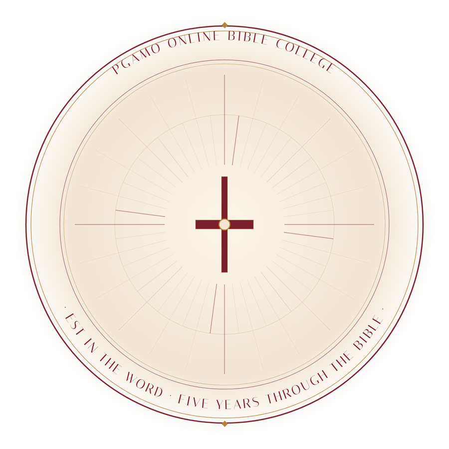 PGAMO Online Bible College emblem seal